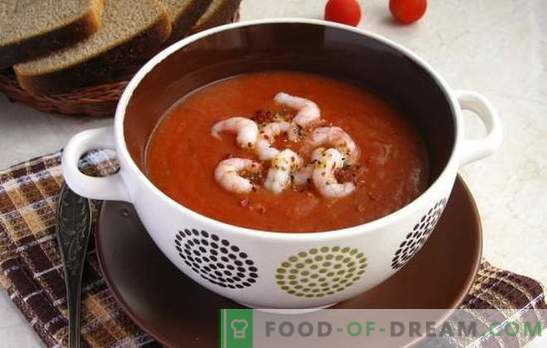 Sopa de tomate com camarão - uma iguaria aromática. As melhores receitas de sopa de tomate com camarão e outros frutos do mar