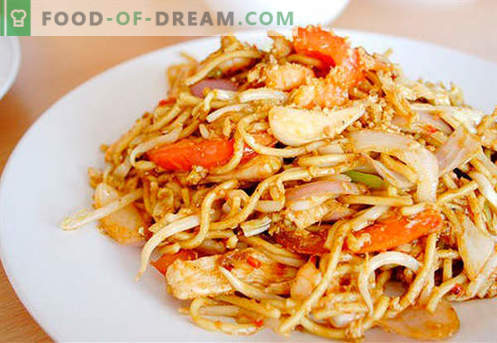 macarrão chinês - as melhores receitas. Como corretamente e saboroso cozinhar macarrão chinês em casa.