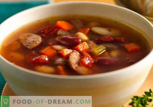 Sopa de linguiça - receitas comprovadas. Como corretamente e saboroso cozinhar sopa com salsicha.