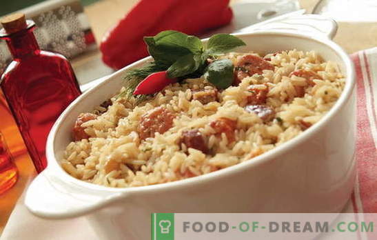 O que cozinhar arroz com carne no forno? Ideias para inspiração culinária: receitas de pratos de arroz com carne no forno