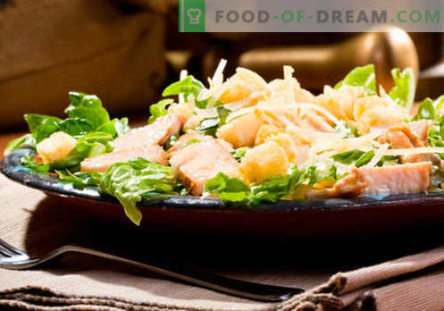 Salada com cogumelos e queijo - as melhores receitas culinárias. Como corretamente e saborosa salada cozida com cogumelos e queijo.