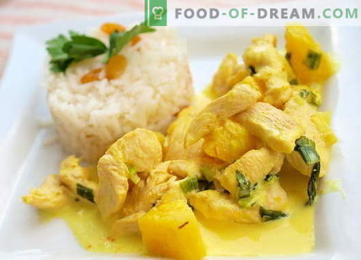 Curry Chicken - as melhores receitas. Como corretamente e saboroso cozinhar frango ao curry.