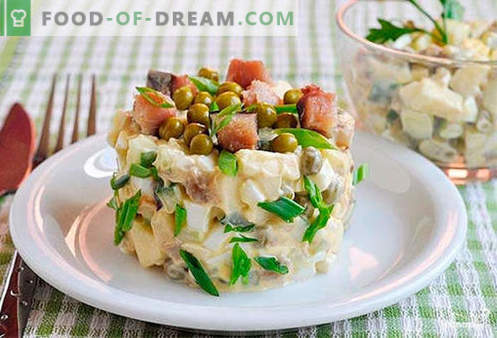 Salada de cavala - as melhores receitas. Como corretamente e saboroso para preparar uma salada de cavala.
