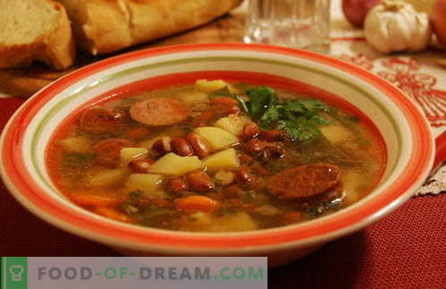 Sopa de feijão - as melhores receitas, truques e segredos. Como preparar uma deliciosa sopa de feijão: com carne, bacon, frango
