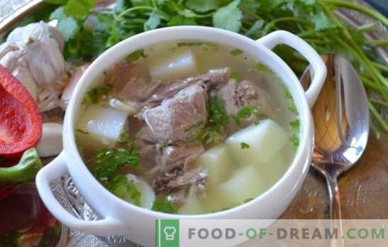 O shulum de porco é a sopa mais rica! Receitas e métodos de cozinhar shulum de porco com fumaça, carne defumada, legumes