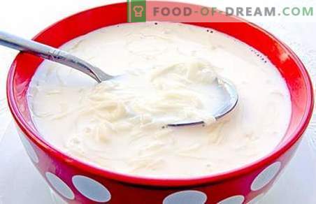 Sopa de leite - as melhores receitas, truques e características. Como cozinhar sopa de leite com manequins, legumes, queijo