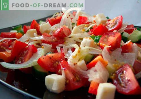 Saladas de legumes frescos são as melhores receitas. Como preparar corretamente e deliciosamente saladas de vegetais frescos.
