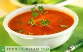 Sopas. Receitas de sopa: sopa, borsch, sopa de queijo, sopa de cebola, sopa de abóbora, sopa de kharcho, sopa de cogumelos ...