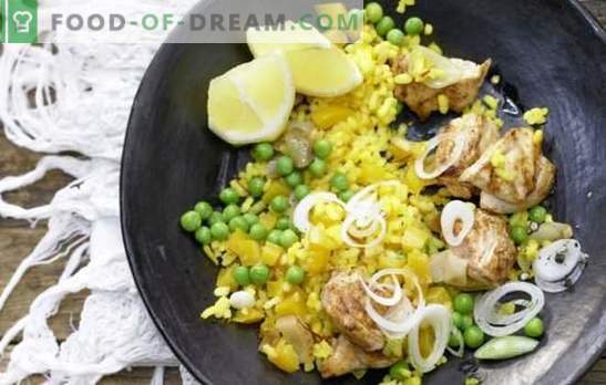 Paella com frango - os segredos de um prato gourmet. Complementamos a paella de frango com frutos do mar, feijão, legumes