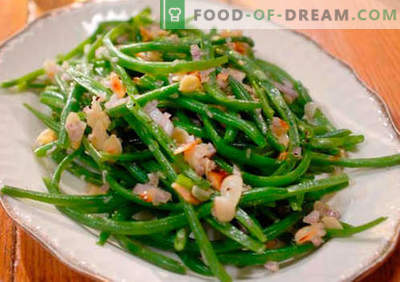 Salada de Feijão Verde - as cinco melhores receitas. Como corretamente e saborosa salada cozida de feijão verde.