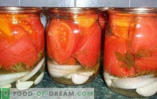 Tomates com fatias de alho - uma solução simples para uma preparação saborosa para uso futuro. Várias receitas para a preparação de tomates em dentes de alho