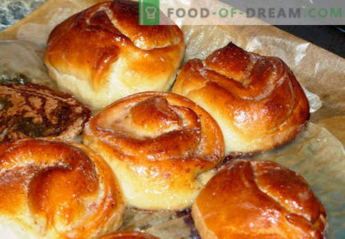 pães doces são as melhores receitas. Como corretamente e saboroso cozinhar pães doces em casa