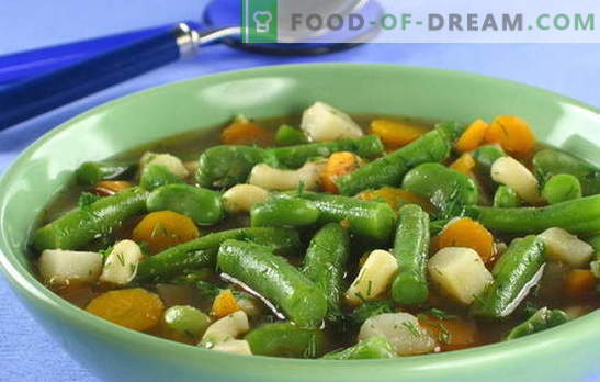 Sopa de feijão verde - uma profusão de cores e benefícios em cada prato. Receitas originais e comprovadas para sopa das vagens de feijão