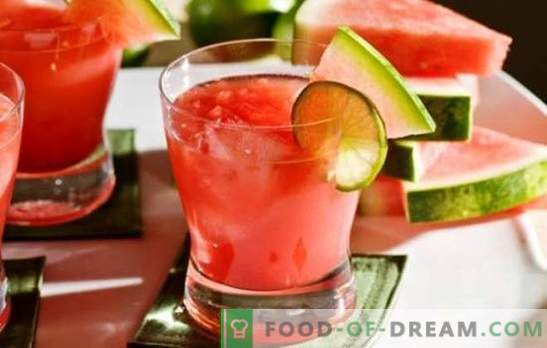 Niet elke hostess kan bogen op watermeloencompotes! Een unieke combinatie van smaken van watermeloen en andere bessencompote