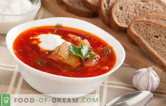 Borsch: uma receita clássica com carne é o sonho de um homem! Compartilhamos receitas antigas de borscht clássico com carne