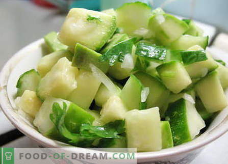 Salada de abobrinha - as melhores receitas. Como corretamente e saboroso para preparar uma salada de abobrinha.