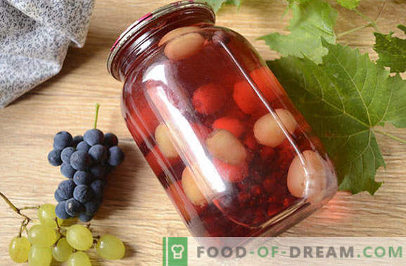 Compota de uvas: como cozinhar corretamente? Receita fotográfica passo a passo para uma simples compota de uvas