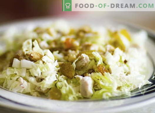 Salada de frango com repolho - as melhores receitas. Cozinhar corretamente salada de frango e repolho.