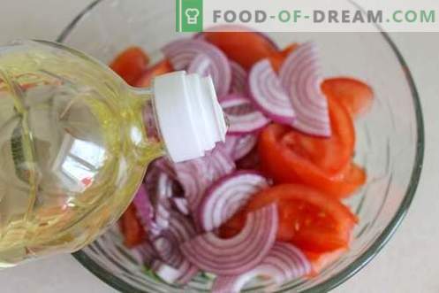 Salada de pepino e tomate - vitaminas durante todo o ano