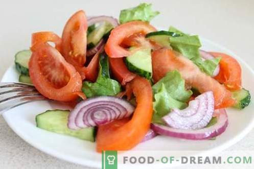 Salada de pepino e tomate - vitaminas durante todo o ano