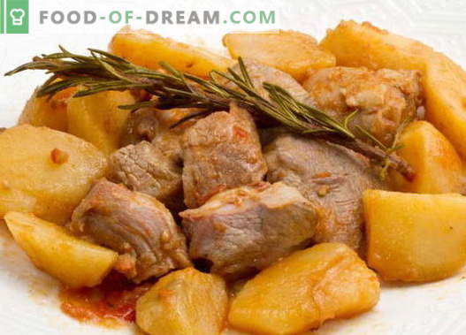 Batata cozida com carne - as melhores receitas. Como corretamente e saboroso cozinhar guisado de batatas com carne.