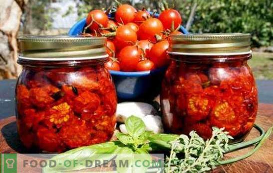 Tomates secos para o inverno - o máximo! Métodos simples e acessíveis de estocar tomates secos para o inverno