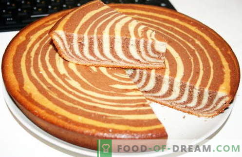 Bolo de zebra - as melhores receitas. Como corretamente e saboroso bolo zebra cozinheiro.