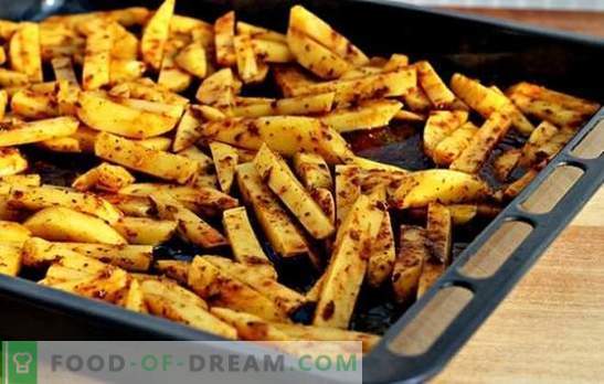 Batatas fritas no forno - dano mínimo e sabor máximo! Como cozinhar batatas fritas no forno - receitas com descrição passo-a-passo