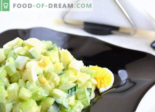 Salada de talo de aipo - as melhores receitas. Como corretamente e saboroso para cozinhar uma salada de talos de aipo.