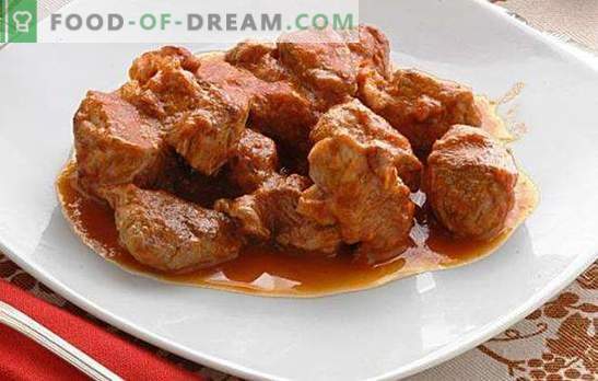 Goulash com molho em um fogão lento - perfeito! Receitas de goulash com molho em um fogão lento: carne de porco e frango