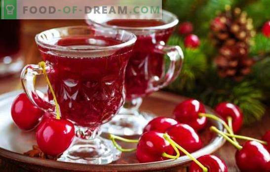 Homemade Cherry Wine - tecnologia em detalhe. Vinho de cereja doce em casa com framboesas, cerejas, groselhas