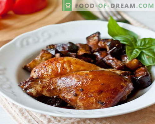 Eggplant Chicken - najboljši recepti. Kako pravilno in slastno kuhati jajčevca piščanca.