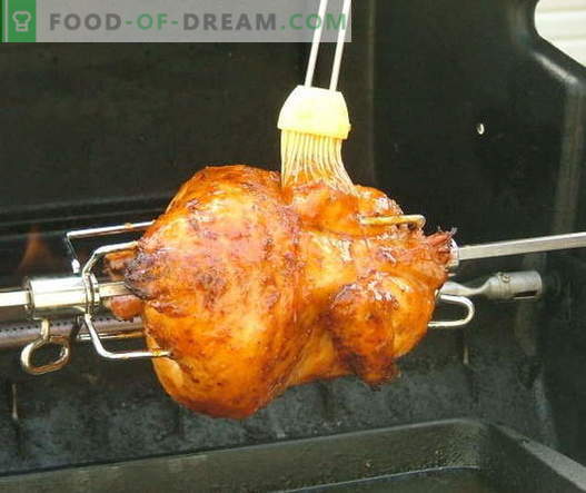 Cuspir frango - as melhores receitas. Como corretamente e saboroso cozinhar frango em um espeto.