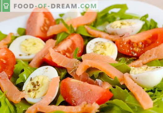 Salada com salmão e ovo receitas para o feriado e para todos os dias