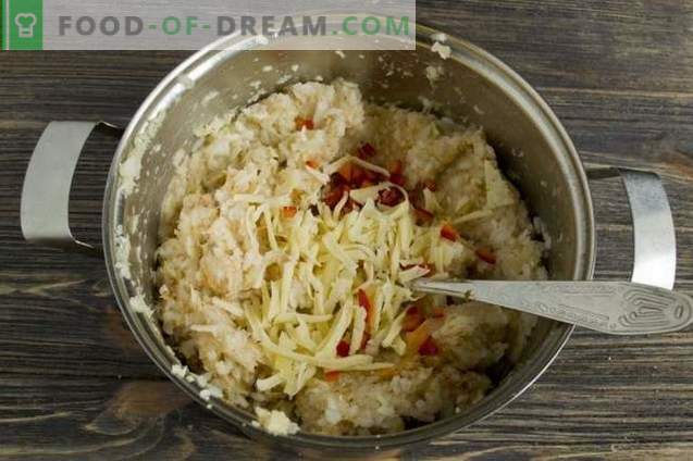 Repolho preguiçoso no forno com arroz e frango em molho de tomate