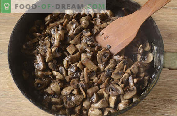 Cogumelos fritos com cebola: a tecnologia de cozimento certa. Receita fotográfica passo a passo para cozinhar champignon com cebolas