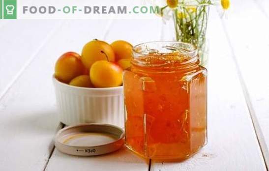 Geléia de ameixa com laranja - aroma de citrus de relógio! Receitas para várias ameixas de cereja jam com laranjas