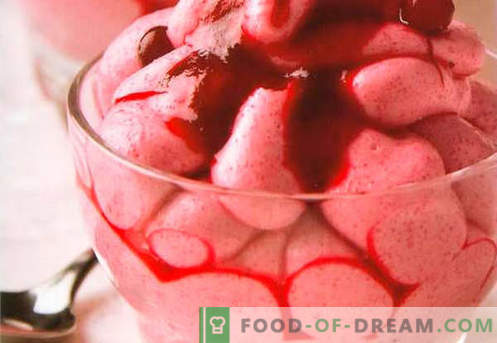 Mousse de amora - as melhores receitas. Como corretamente e saborosa mousse de cranberry cozinhar.