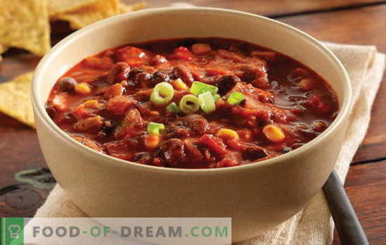 A sopa de feijão vermelho é um prato saboroso e brilhante para todos os dias. As melhores receitas para sopa de feijão de feijão vermelho