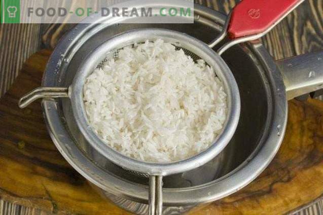 Groentesalade met rijst voor de winter