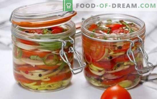 Deliciosas saladas de tomate para o inverno: vitaminas em frascos para toda a família. As melhores receitas de deliciosas saladas para o inverno de tomates