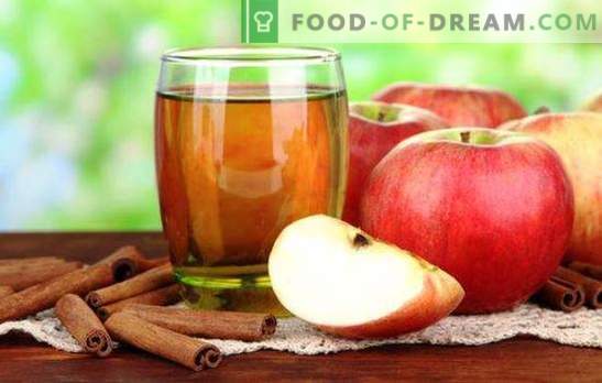 Suco de maçãs sem um espremedor é uma bebida natural útil. As melhores receitas de suco de maçãs sem juicers
