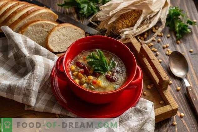 Sopa mexicana com milho e feijão - simples e acessível