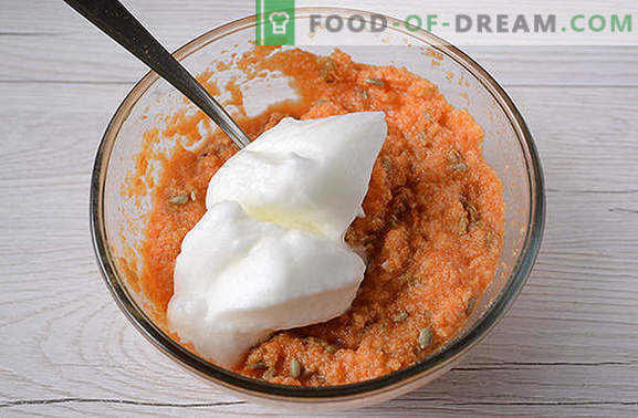 Caçarola de cenoura: brilhante e saborosa, quase como um bolo! Autor passo a passo foto-receita útil caçarola de cenoura
