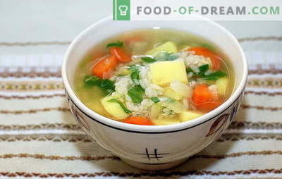 Sopa com arroz e batata: rápida, saborosa e saudável. Cozinhar sopa com arroz e batatas é um processo simples e rápido