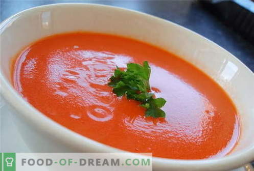 Sopa de tomate - as melhores receitas. Como corretamente e cozinhar sopa de tomate.