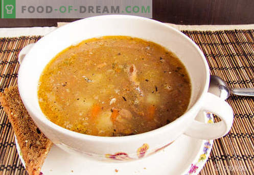 Saury Soup - доказани рецепти. Как правилно и вкусно да готвя супа от соя.