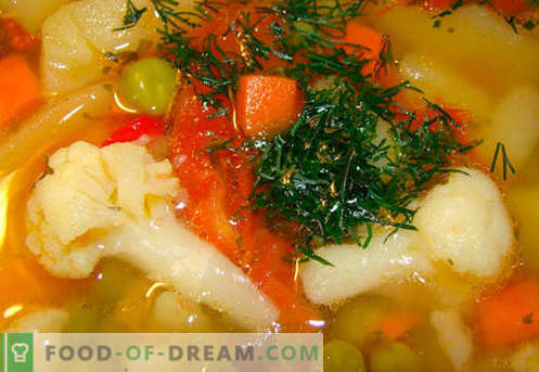 Sopa em caldo de carne - as melhores receitas. Como corretamente e saboroso cozinhar sopa em caldo de carne.