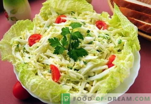 Salada de couve chinesa - as melhores receitas. Como corretamente e saborosa salada de repolho chinês cozido.