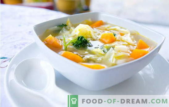 Sopa de repolho - receitas comprovadas e autor. Como preparar sopa de repolho: couve-flor, brócolis, couve-rábano